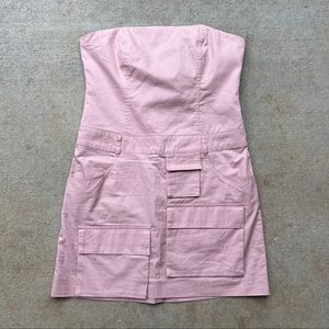 Pink Zara Cargo Mini Dress Size Medium